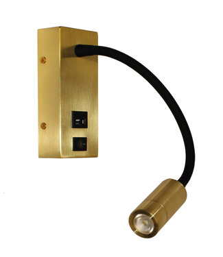 Artdelight Flexibele LED Leeslamp Goud  met USB-C aansluiting