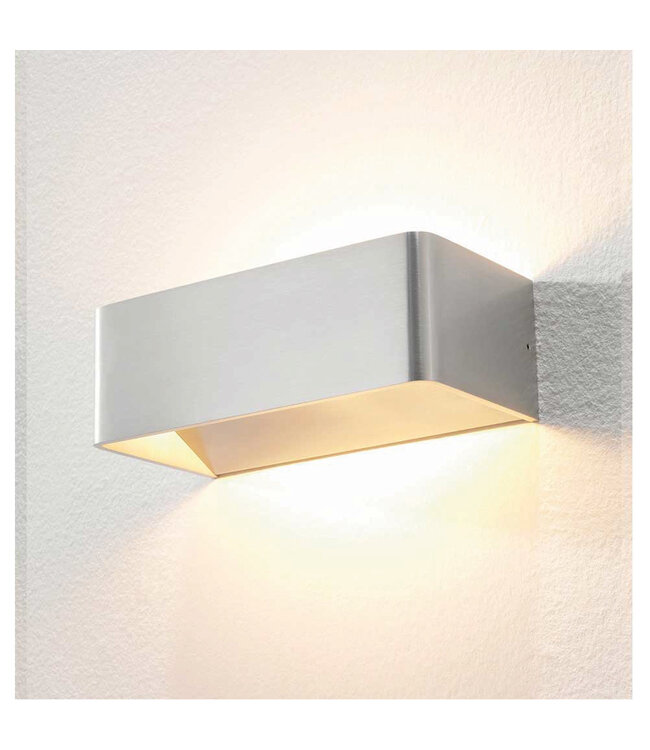 Rectangular Design Wall Light Silver incl. LED - Artdelight Mainz