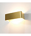Rectangular Design Wall Light Gold incl. LED - Artdelight Mainz