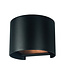 Runde Moderne Wandleuchte Schwarz - Artdelight Gyro