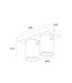 Modern Ceiling Light 2-light Silk Grey - Artdelight Megano