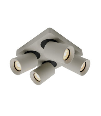 Artdelight Moderne Plafondlamp 4-lichts Zijdegrijs