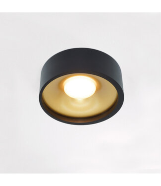 Artdelight Design Plafondlamp Zwart/Mat Goud incl. LED