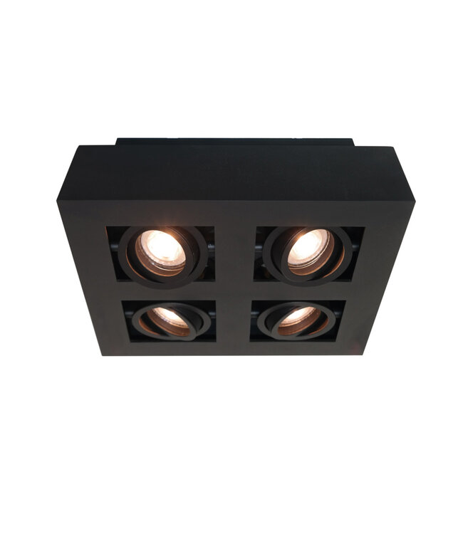 Moderne 4-lichts Design Spot Zwart  - Artdelight Bosco