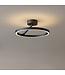 Moderne Zwarte Ronde Plafondlamp incl. LED - Artdelight Oregon