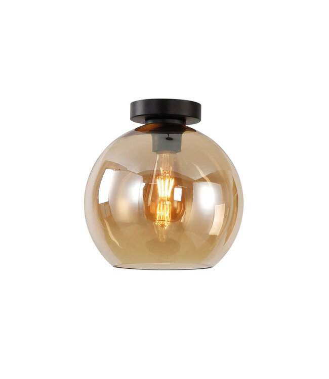 Runde Glas Deckenleuchte Ø25cm Bernstein - Artdelight Marino