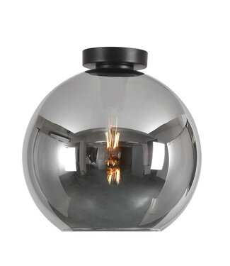 Artdelight Round Glass Ceiling Light Ø30cm Chrome