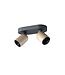 Design Spotleuchte 2-flammig Schwarz/Champagner - Artdelight Houston