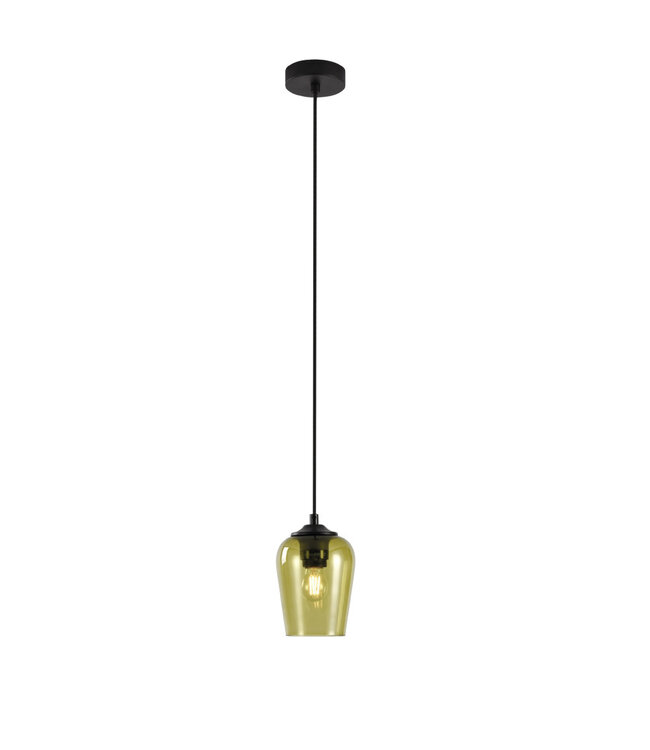 Glazen Hanglamp Ø12,5cm Groen - Artdelight Tombo