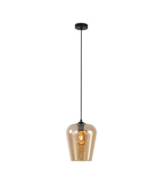 Artdelight Glas Pendelleuchte Ø23cm Bernstein