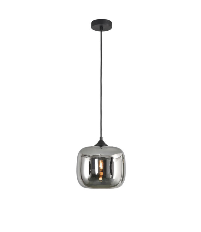 Glass Design Pendant Light Ø24cm Chrome - Artdelight Preston