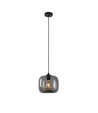Artdelight Glazen Design Hanglamp Ø24cm Rookglas