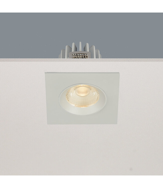 Eckiger LED Einbaustrahler Weiß - Artdelight Venice DL2508