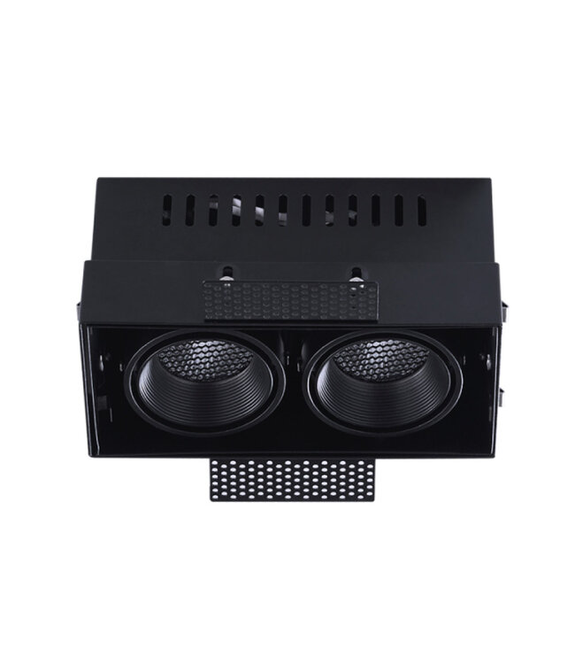 Trimless Recessed Spotlight 2-light Black - Artdelight Trofa