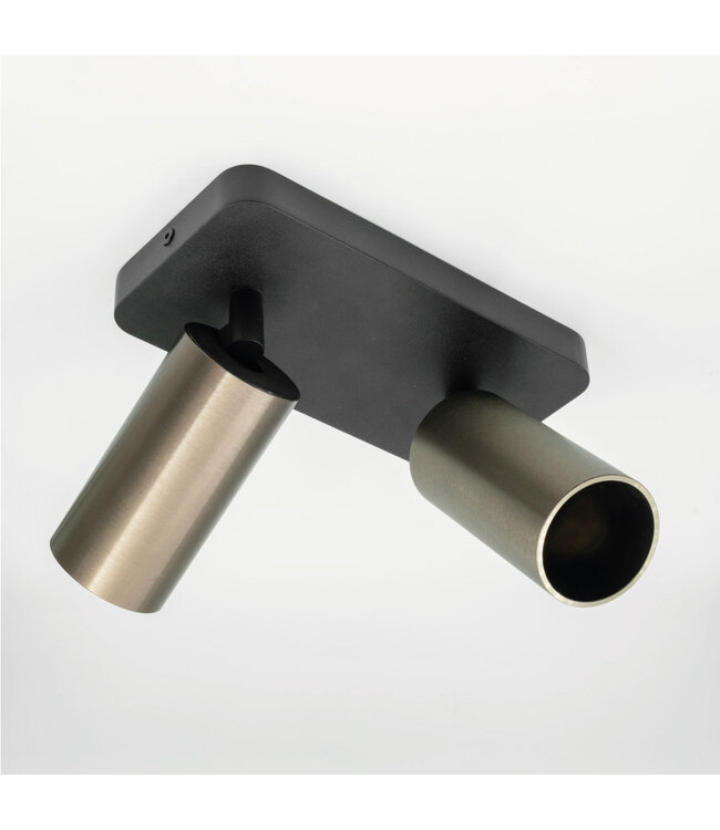 Industrial Ceiling Light 2-light Black/Bronze - HELDR! Ivy