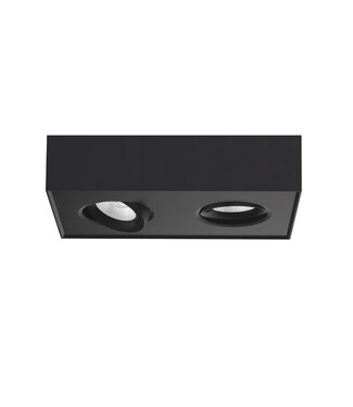 Artdelight LED Opbouwspot met Dim to Warm 2-lichts Zwart