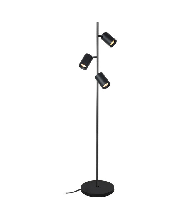 Industriële 3-lichts Vloerlamp Zwart - Artdelight Megano
