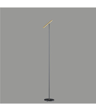 Artdelight Design LED Vloerlamp Zwart/Warm Goud