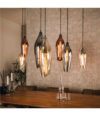 HELDR! Glazen Eettafel Hanglamp 7L Multicolor
