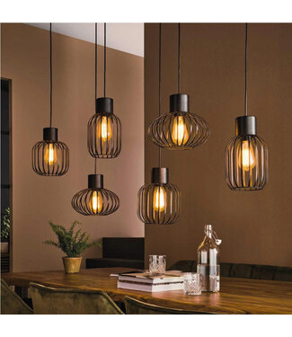 HELDR! 6-lichts Design Hanglamp Charcoal