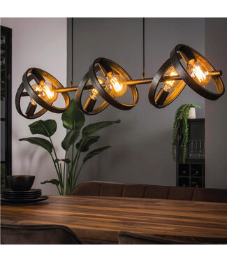 HELDR! 6-lichts Industriële Hanglamp Charcoal
