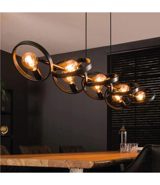 HELDR! 8-lichts Industriële Hanglamp Charcoal