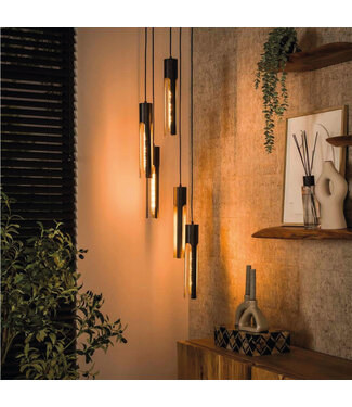 HELDR! Industriële 5-lichts Design Hanglamp Zwart