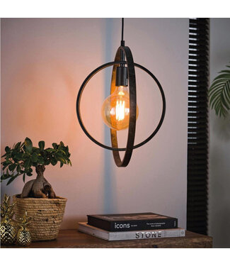 HELDR! Industriële 1-lichts Hanglamp Charcoal