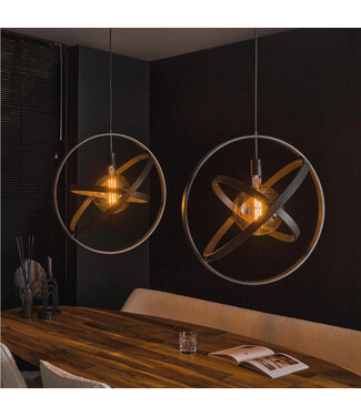HELDR! Moderne 2-lichts Industriële Hanglamp Zwart
