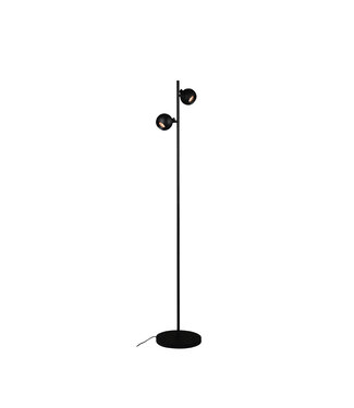 Artdelight Moderne 2-lichts Vloerlamp Zwart