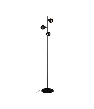 Artdelight Moderne 3-lichts Vloerlamp Zwart