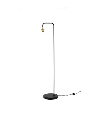 Artdelight Moderne 1-lichts Vloerlamp Zwart/Goud