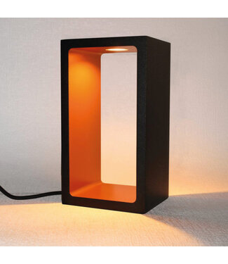 Artdelight Design Tafellamp Zwart/Koper met LED