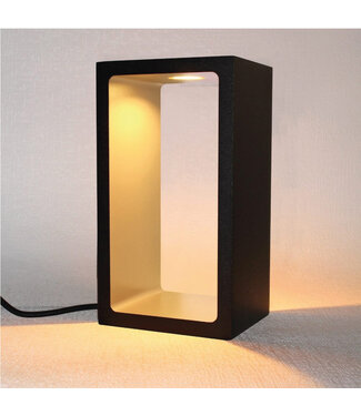Artdelight Design Tafellamp Zwart/Mat Goud met LED