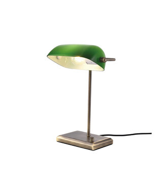 Artdelight Notarislamp Brons/Groen met E27 fitting