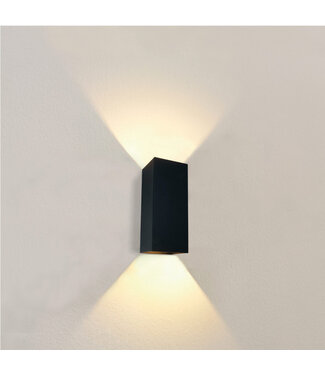 Artdelight Moderne Zwarte Wandlamp XL