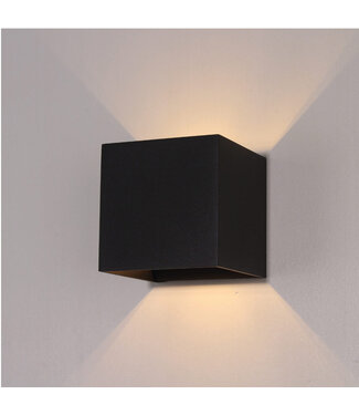 HELDR! Moderne Kubus Wandlamp Zwart