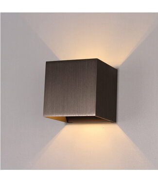 HELDR! Moderne Kubus Wandlamp Brons