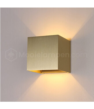 HELDR! Moderne Kubus Wandlamp Goud