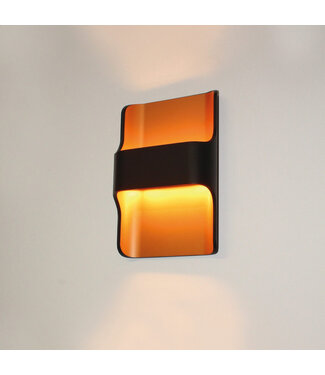 Artdelight Design Wandlamp Zwart/Koper incl. LED