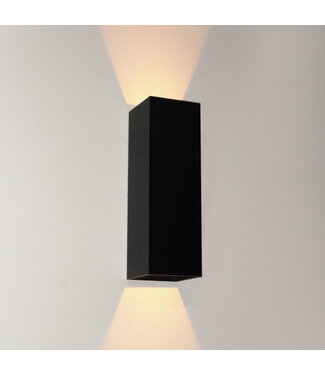 Artdelight Rechthoekige Wandlamp XL Zwart incl. LED