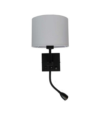 Artdelight Zwarte Wandlamp met LED Leeslamp en USB