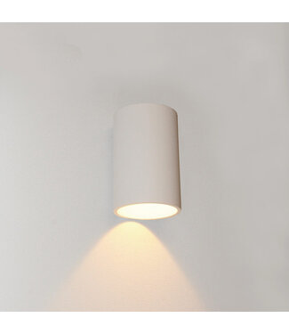 Artdelight Ronde Witte 1-lichts Wandlamp incl. LED
