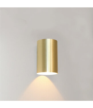 Artdelight Ronde Gouden 1-lichts Wandlamp incl. LED