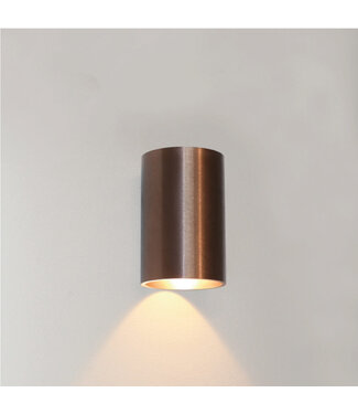 Artdelight Ronde Bronzen 1-lichts Wandlamp incl. LED