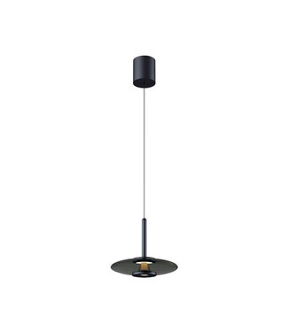 Artdelight Moderne Design Hanglamp Zwart/Smoke met LED