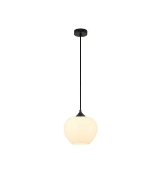 Artdelight Scandinavische Glazen 1-lichts Hanglamp Ø24cm Wit