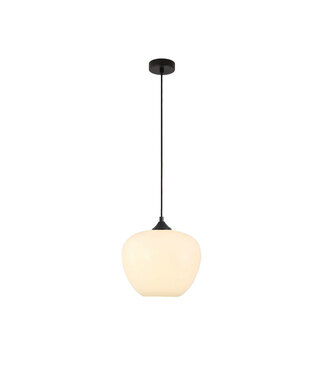 Artdelight Scandinavische Glazen 1-lichts Hanglamp Ø29cm Wit