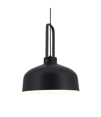 Artdelight Industriële 1-lichts Hanglamp Zwart