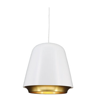 Artdelight 1-lichts Design Hanglamp Wit/Goud